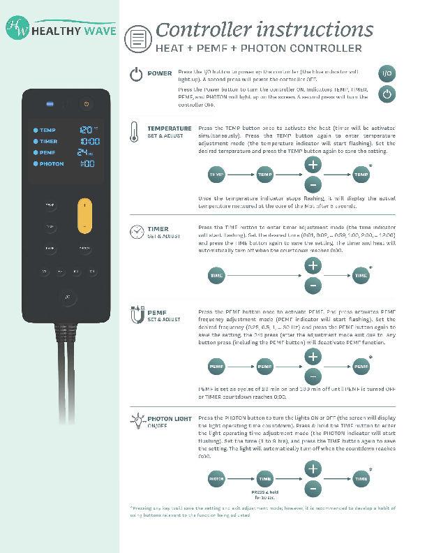 Hi Intensity PEMF Controller Instructions